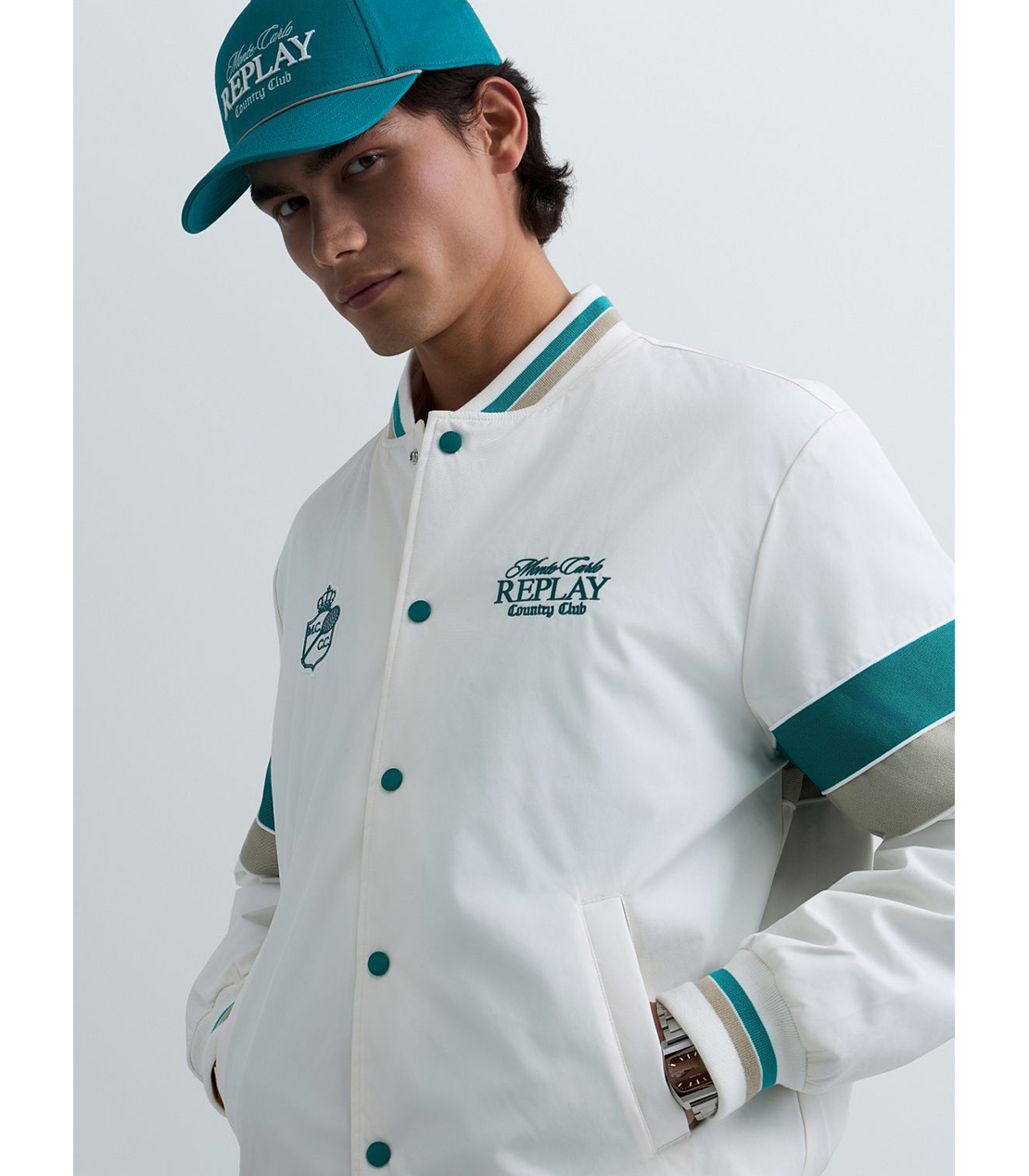 REPLAY &times; Monte Carlo Country Club ボンバージャケット 詳細画像 ホワイト 5